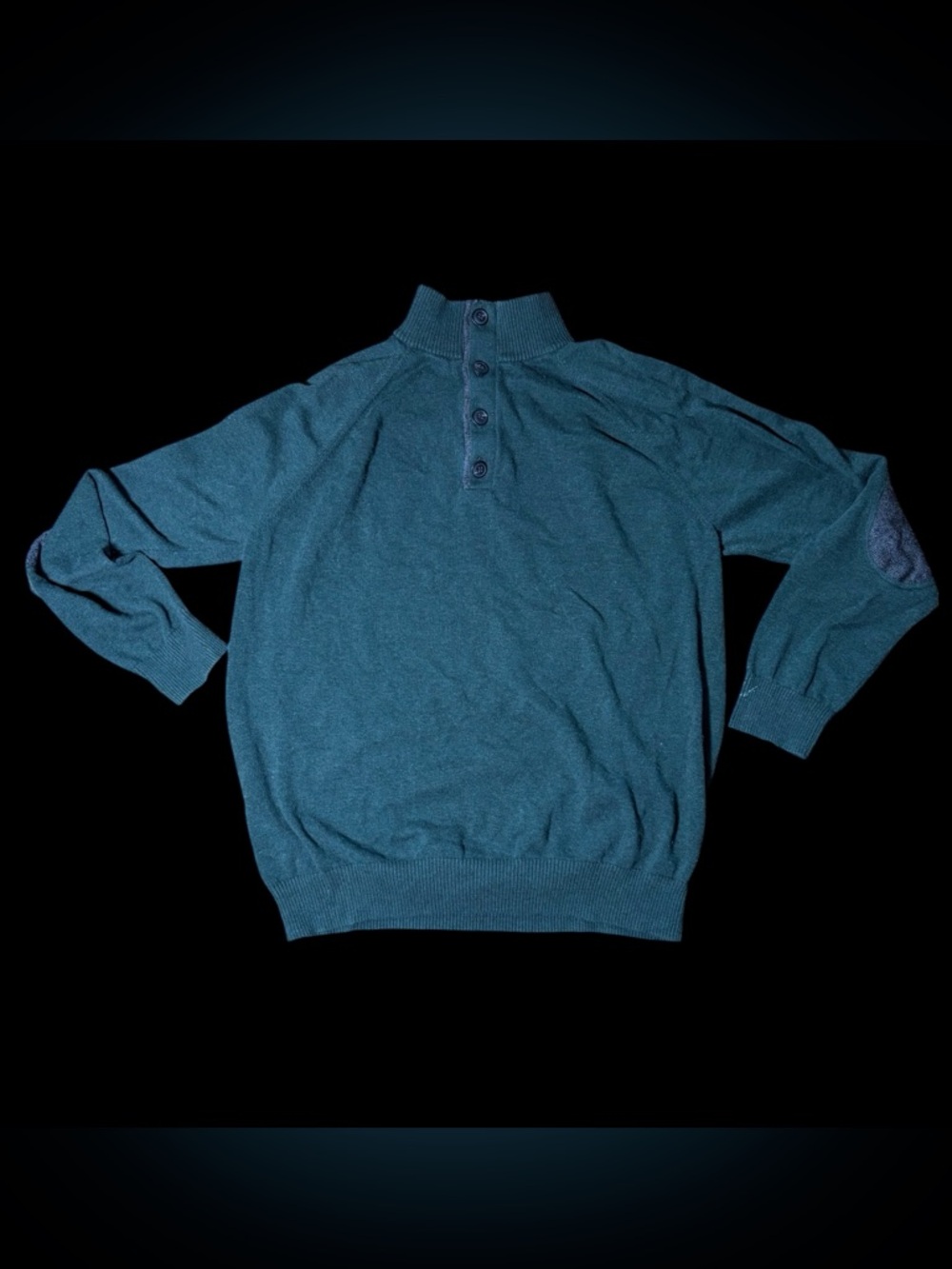 Green Button-Neck Sweater